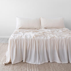 Bambury BedT Organica Cotton & Tencel Jersey Sheet Set, Single, Stone