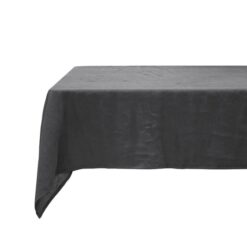 Bambury French Flax Linen Tablecloth, 275x150cm, Charcoal