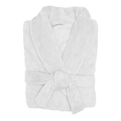Bambury Microplush Bath Robe, Large / X-Large, White