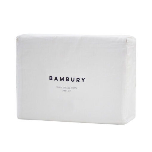 Bambury Temple Organic Cotton Sheet Set, Double, Ivory