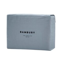 Bambury Temple Organic Cotton Sheet Set, Queen, Steel Blue