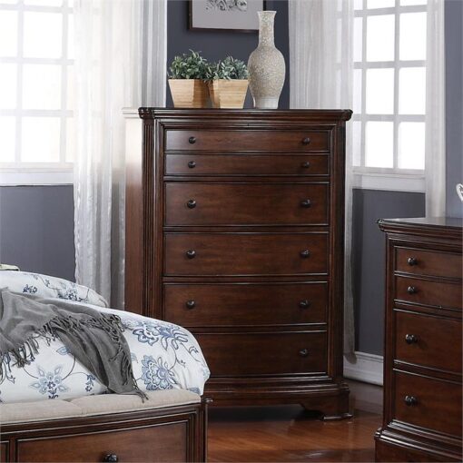 Barton Solid Timber 5 Drawer Tallboy
