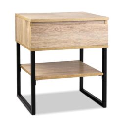 Bedside Table 1 Drawers with Shelf - CASEY