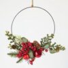 Berry Ball Half Wreath 35cm