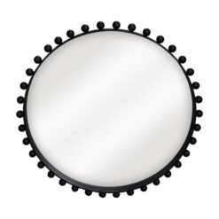 Birchgrove Round Wall Mirror, 120cm, Black