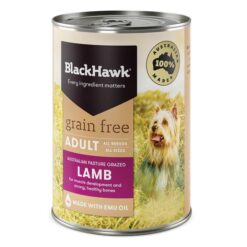 Black Hawk Grain Free Adult Lamb Wet Dog Food 400gm 12 Cans