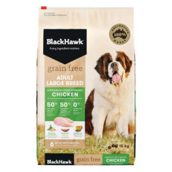 Black Hawk Grain Free Adult Large Breed Chicken Dry Dog Food 15 Kg