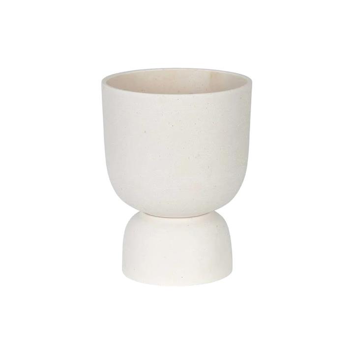 Blanche Polystone Planter Pot, Small, Chalk Blanche Polystone Planter Pot, Small, Chalk