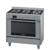 Bosch Series 6 90cm Freestanding Dual Fuel Range Cooker - Stainless Steel