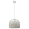 Botanica Iron Embossed Pendant Light, White