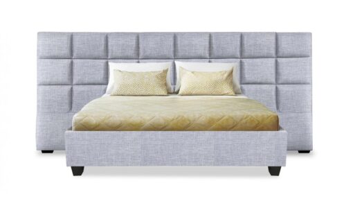 Boxy custom upholstered wide bed head