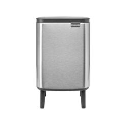 Brabantia BO Hi Waste Bin, 7 Litre, Matt Steel