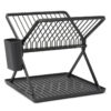 Brabantia SinkSide Foldable Dish Drying Rack, Small, Dark Grey
