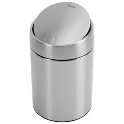 Brabantia Slide Waste Bin, 5 Litre, Matt Steel