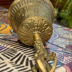 Brass Bell 6 inch Buddhist Nepal Tibetan Prayer Bell Meditation Stress Relief or Sound Therapy