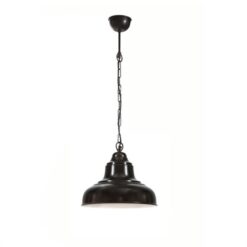 Brasserie Small Enamel Pendant Light - Black