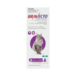 Bravecto Spot On For Cats For Large Cats (6.25 - 12.5 Kg) Purple 4 Pipettes