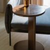 Brentwood Round Solid Timber Lamp Table (Walnut)