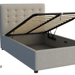Brighton custom buttoned bed head choice of storage base