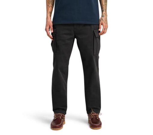 Brookline Twill Cargo Trousers Black