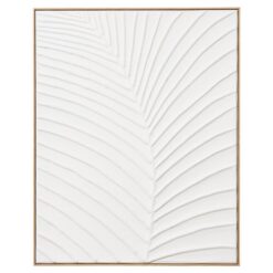 "Brooklyn Palm" Framed 3D Hand Painted Canvas Wall Art, 100cm