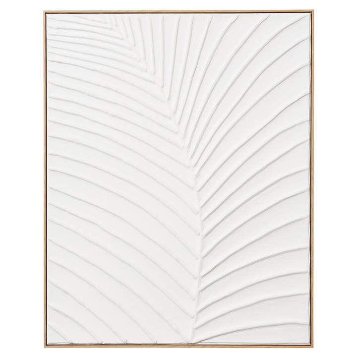 "Brooklyn Palm" Framed 3D Hand Painted Canvas Wall Art, 100cm "Brooklyn Palm" Framed 3D Hand Painted Canvas Wall Art, 100cm