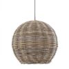 Buckton Round Rattan Pendant Light, 40cm