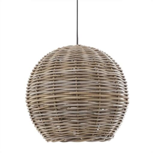 Buckton Round Rattan Pendant Light, 40cm