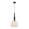 Caliz Glass & Iron Pendant Light, Small, Black