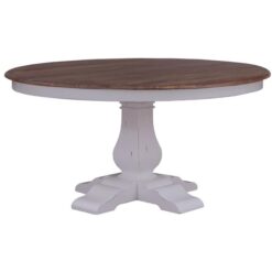 Calverton Mahogany Timber Mini Round Cake Stand. 25cm, Antique French Oak / Distressed White