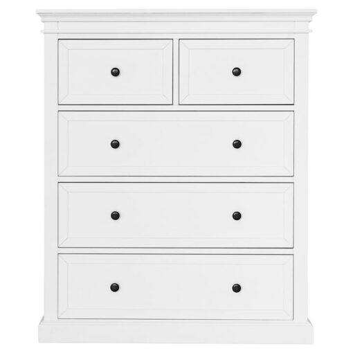 Candace Poplar Timber 5 Drawer Tallboy