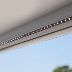 Carefree Fiesta 11-20ft (3.35-6.1m) Silver Shale Fade Rollout Awning with LED (No Arms)
