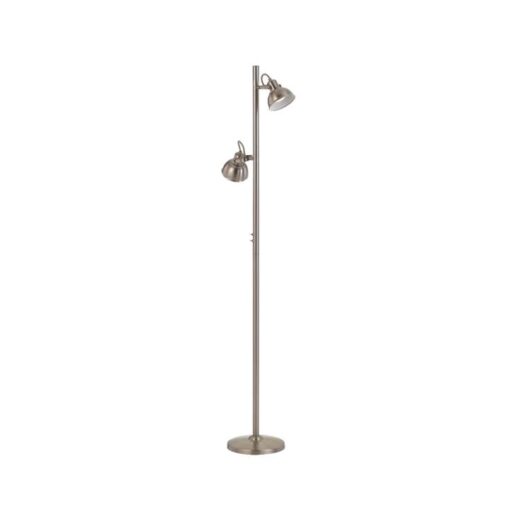 Carson Metal Floor Lamp, 2 Light, Nickel