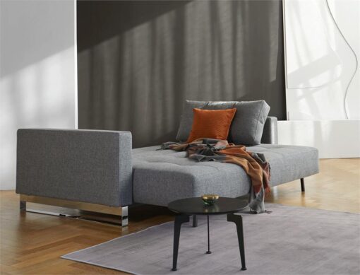 Cassius deluxe double sofa bed with chrome legs - innovation living