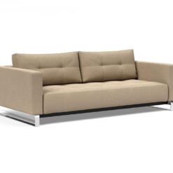 Cassius deluxe queen sofa bed with chrome legs - innovation living
