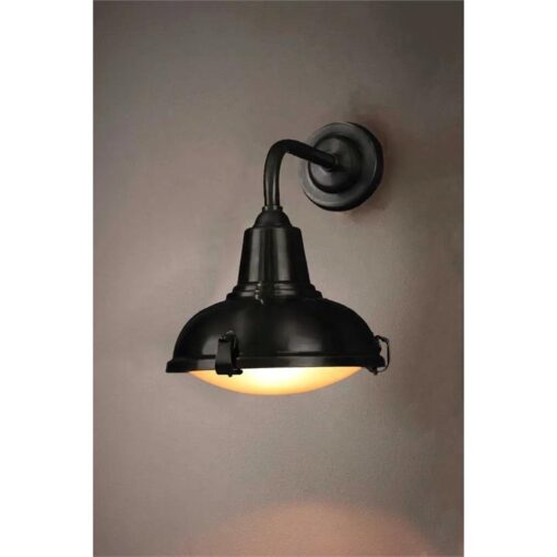Catalina Metal Indoor / Outdoor Wall Light, Black
