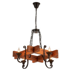 Chambas Wood & Iron Pendant Light