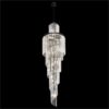 Chanel Crystal Glass Spiral Droplet Pendant Light, Small, Black
