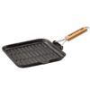 Charmate 24cm Square Cast Iron Frying Pan with Folding Handle