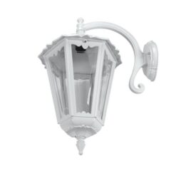 Chester Italian Made IP43 Exterior Down Wall Lantern, Style B, Large, White