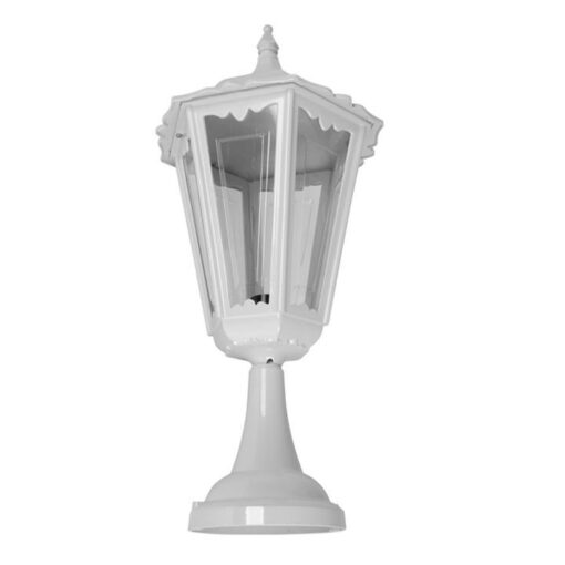 Chester Italian Made IP43 Exterior Pillar Lantern, Large, White