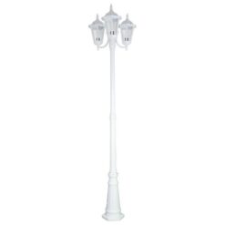 Chester Italian Made IP43 Exterior Post Lantern, 3 Light, Style B, 235cm, White