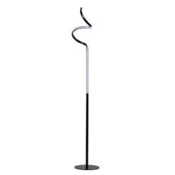 Chipper Metal Spiral LED Floor Lamp, Black