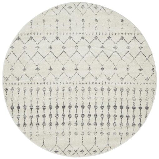 Chrome Elsa Modern Tribal Round Rug, 240cm
