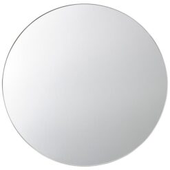 Coco Iron Frame Round Wall Mirror, 100cm, White