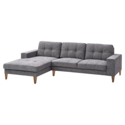 Cohort Fabric Corner Sofa, 2 Seater with LHF Chaise, Grey