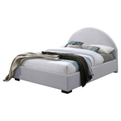 Conflux Fabric Platform Bed, King, Pearl