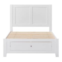 Connell Wooden Bed with End Drawer, King Single