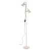 Corelli Metal Floor Lamp, White / Antique Brass