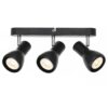 Curtis Metal Spotlight, 3 Light, Black